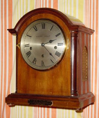 C.1929, (dated) Walker Hall Ltd, 8-day time/strike Westminster chime bracket clock, presentation. — Antique Clocks Price Guide