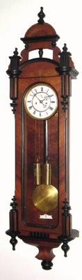 C.1890, German, 2-Weight "Vienna Regulator", 8-day time and gong strike, in a walnut case. — Antique Clocks Price Guide