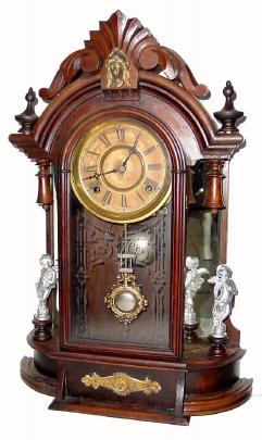C.1878, Bridgeport Brass Co., "Occidental" 8-day time/strike mantel clock. — Antique Clocks Price Guide