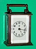 C.1912, Waterbury Clock Co, SPECK, mini timepiece carriage clock, brass case, 30-hour.