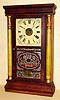 C.1870, Seth Thomas, 30 Hour Column clock, retailed in Canada and with Canadian tablet showing royal crest: facing lions.
