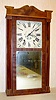 C.1839, (dated label) Charles Stratton, Holden, Mass, 30 hour wood works, split square column and splat.