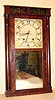 C.1835, Henry Terry and Co, Plymouth, Conn, Half Column and Tablet splat, with original tablets in top trim, 30 hour wood.