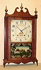 C.1820, Seth Thomas, Plymouth, Conn, Pillar and Scroll, 30 hour, 2-weight, wooden works, painted dial.
