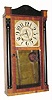 C.1833, Addison Johnson, Wolcottville, Conn., 30-hour time/strike wood movement column and splat shelf clock.