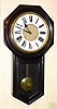 C.1910, Ansonia Regulator A, painted black, 8-day time and strike,