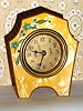 C.1925, Lux Clock Mfg, Waterbury, Conn, small celluloid framed ladies desk clock, 30 hour time.