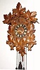 C.1900, German, large 30-hour cuckoo and quail quarter striking wall clock.
