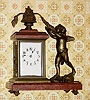 C.2001 Chinese, 8-day marble figural desk timepiece.