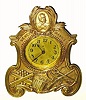 C.1900, American, P. I. and B. Co (cast into brass plated iron facade), 30 hour novelty commemorating Admiral Dewey's victory at Manila in 1898.