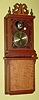 C.2002, Michael Paul, Berea, OH, Mini Repro Grafton Wall Clock, Willard Model, the case of solid mahogany, single weight, 30 hour time.
