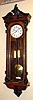 C.1890, German, 2-Weight "Vienna Regulator", in a burled walnut case with ebonized trim.