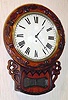 C.1890, English, Fusee Drop Dial, in a mahogany case with carved floral accents.