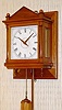 C.1945, (August) Charles Alvah Smith, 180 Canal St, Brattleboro, VT, large 8-day, meter pendulum wall clock serial No. 600.