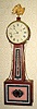 C.2001, Ralph L. Holman, Bowling Green, KY, repro Willard style banjo timepiece, 8-day weight driven.