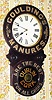 C.1900, New Haven Clock Co., Embossed advertising clock for "Goulding's Manures Are the Best for All Crops - Dublin Cork"