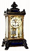 C.1914, Ansonia Clock Co., CRYSTAL REGULATOR No. 6, in cobalt blue with gold high lights.