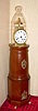 C.2004, Wayne R. Cline, Bowling Green, KY, repro Willard Lighthouse clock, one-weight, time with passing bell strike, with glass dome over movement.
