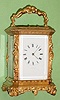 C.1875, French, Bolviller, Paris, Brass cased carriage clock, time and strike, caryatid case.