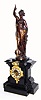 C.1885, French, Large Conical Pendulum clock, black marble and bronze, 8-day time and strike.