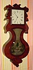 C.1848, Smith and Goodrich, Bristol Conn, rare wall lyre clock, mahogany, 8-day timepiece.
