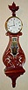 C.2001, Foster S. Campos, Pembroke, Mass, lyre banjo in mahogany, 8-day 1-weight.