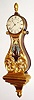 C.1930, Gilt Lyre Banjo, with E. Howard movement, 8-day, weight.