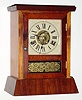 C.1870, Seth Thomas Clock Co., "Cottage D", 30-hour time/strike/alarm cottage clock, chisel base.