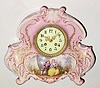 C.1900, French, Japy Bros, Paris, Porcelain china clock, 8-day time and strike.