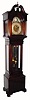 C.1920, Colonial Mfg Co., Zeeland, MI Model 1095, 9-tube, 3-tune, rolling moon, 3-weight tall clock in Honduras mahogany.