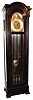 C.1920, Colonial Mfg Co., Hall Clock No. 1320, in mahogany, with 3-tune, 3-weight German movement, in a mahogany case.