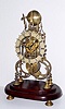 C.1900, English, Skeleton Clock, chain fusee with passing strike on the hour.