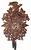 C.1935, German, Black Forest Cuckoo, Large, one day, 2-weight, 10 leaf pattern with 3 adult birds and 2 chicks in the nest.