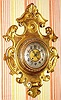C.1916, German, Lenzkirch, 8-day time and strike gilt carved cartel clock.