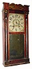 C.1832, E. and G. W. Bartholomew, Bristol, Conn, 30-hour time/strike wood movement half column and splat shelf clock, with a short pendulum movement .
