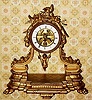 C.1890, French, Swinging Doll Timepiece, in a gilt white metal case with ormolu 'doll pendulum".