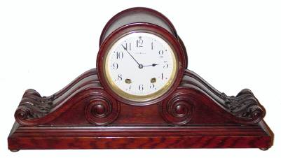 C.1915, Seth Thomas TAMBOUR, clock in Flemish oak, with 8-day round fine movement. — Antique Clocks Price Guide