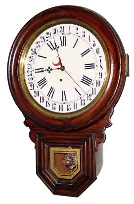 C.1909, E. Ingraham and Co., "Dew Drop", 8-day hanging calendar timepiece. — Antique Clocks Price Guide