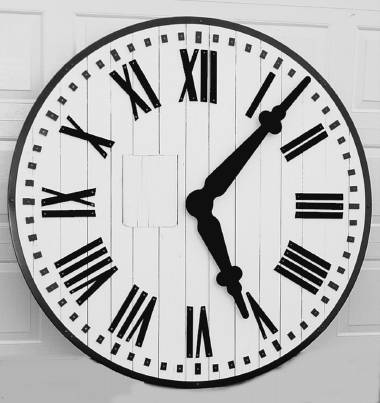 C.1888 (with recent restoration) Five Foot Dial only from the Stoughton, Mass RR station. — Antique Clocks Price Guide