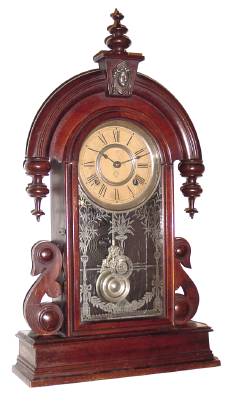 C.1980, Ansonia Clock Co., "Parisian", 8-day time/strike mantel clock. — Antique Clocks Price Guide