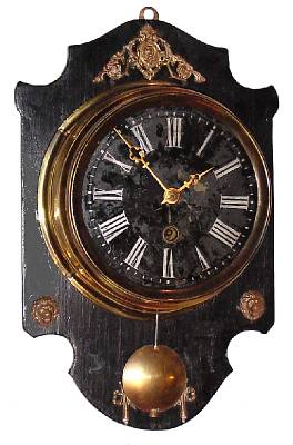 C.1900, French, Cartel Timepiece, 8-day keywind though glass dial. — Antique Clocks Price Guide