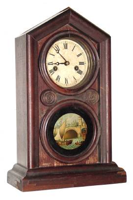 C.1890 E. Ingraham and Co., "Doric", 30-hour time/strike mantel clock. — Antique Clocks Price Guide