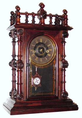C.1880 Welch, Spring and Co., "Gerster, V.P.", 8-day time/strike mantel clock, with restorations. — Antique Clocks Price Guide