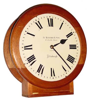 C.1900, Scottish, Double Dial fusee timepiece, with open 12" dials (no bezels), in a new mahogany case with lower extension to allow for setting on a table or mantel. — Antique Clocks Price Guide