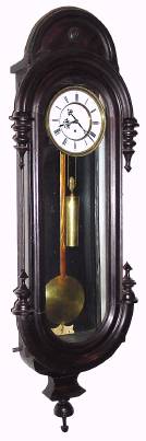 C.1880, Austrian, 1-Wt "Vienna Regulator" timepiece in an Ebonized case with "racetrack" door, 8-day. — Antique Clocks Price Guide