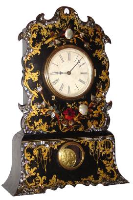 C.1850 Upson Brothers, Marion, Conn., 8-day time/strike iron front mantel clock. the — Antique Clocks Price Guide