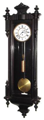 C.1895, F. Kroeber, New York, one weight, timepiece in an ebonized walnut case. — Antique Clocks Price Guide