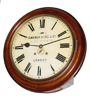 C.1885, German, Winterhalder and Hofmeier, for the English trade, time and alarm, dial clock, retailed by Camerer, Kuss and Co., 186 Uxbridge Rd, Shepard's Bush, London W. — Antique Clocks Price Guide