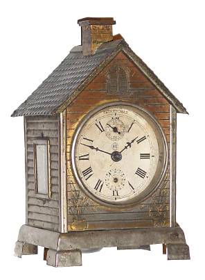 C.1904, Seth Thomas Clock Co., "Lodge", 30-hour lever movement novelty alarm timepiece. — Antique Clocks Price Guide