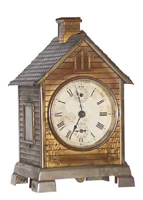 C.1900, Seth Thomas Clock Co., "Lodge", 30-hour lever movement novelty alarm timepiece. — Antique Clocks Price Guide